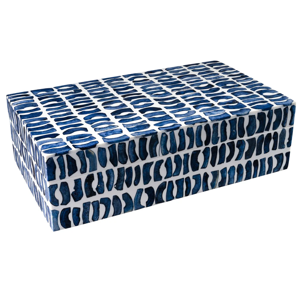 Blue and White Bone Inlaid Boxes by Abigails