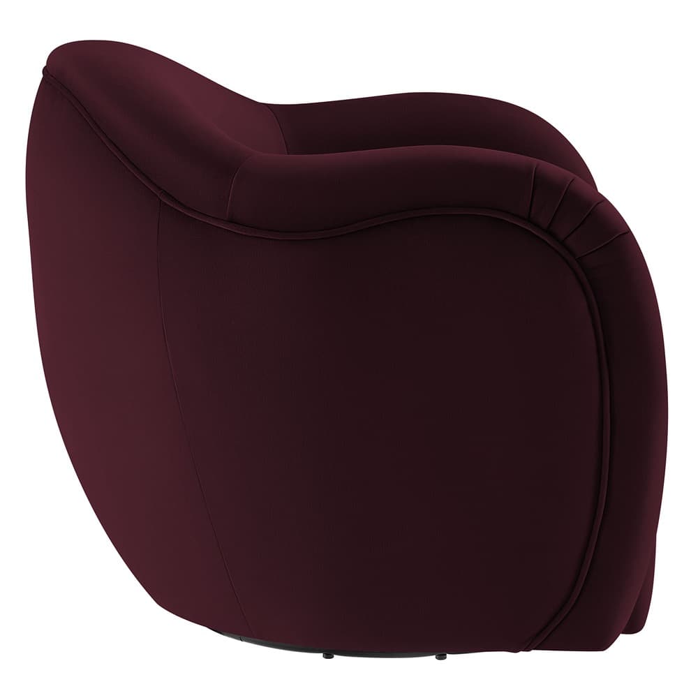 Compose Performance Velvet Swivel Armchair in Mulberry by Modway - Image 4