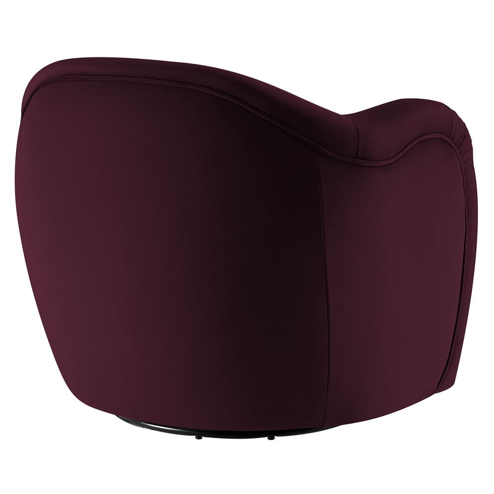 Compose Performance Velvet Swivel Armchair in Mulberry by Modway - Image 5