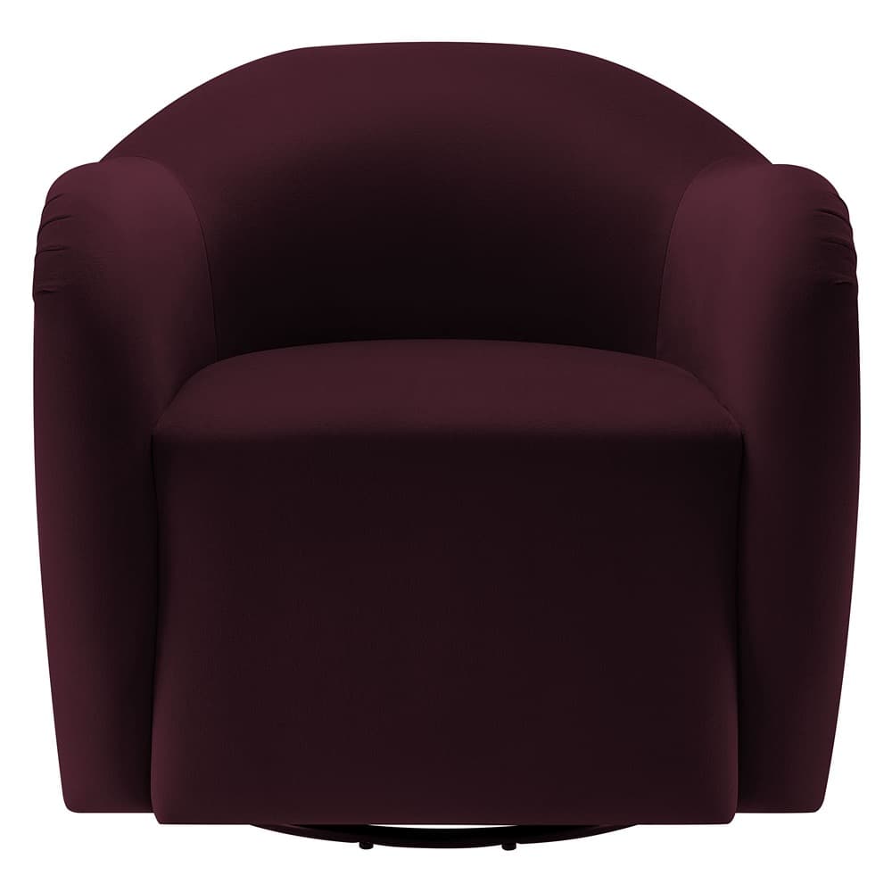 Compose Performance Velvet Swivel Armchair in Mulberry by Modway - Image 6