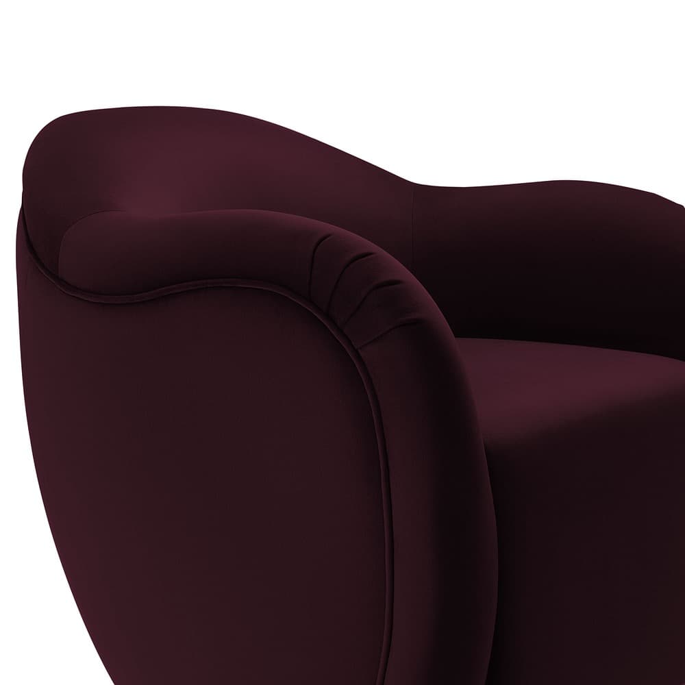Compose Performance Velvet Swivel Armchair in Mulberry by Modway - Image 7