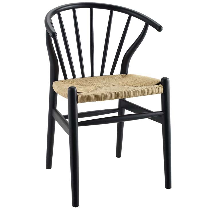Flourish Spindle Wood Side Chair in Black by Modway - Image 2