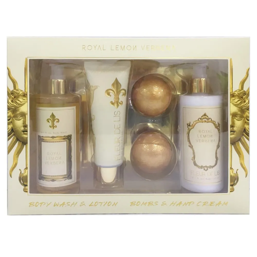 The Royal Bath Experience Lemon Verbena Gift Set by Roux Brands