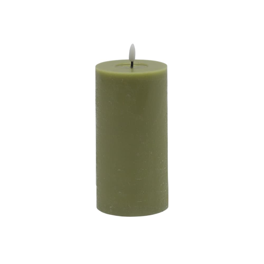Large Green Flameless Pillar Candle by BIDKhome