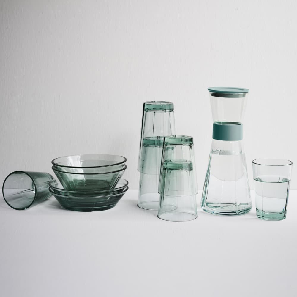 Grand Cru Recycled Glass Bowl Clear Green 2 Pcs H: 2.4" Ø: 5.9" 16.2 oz by Rosendahl - Image 3