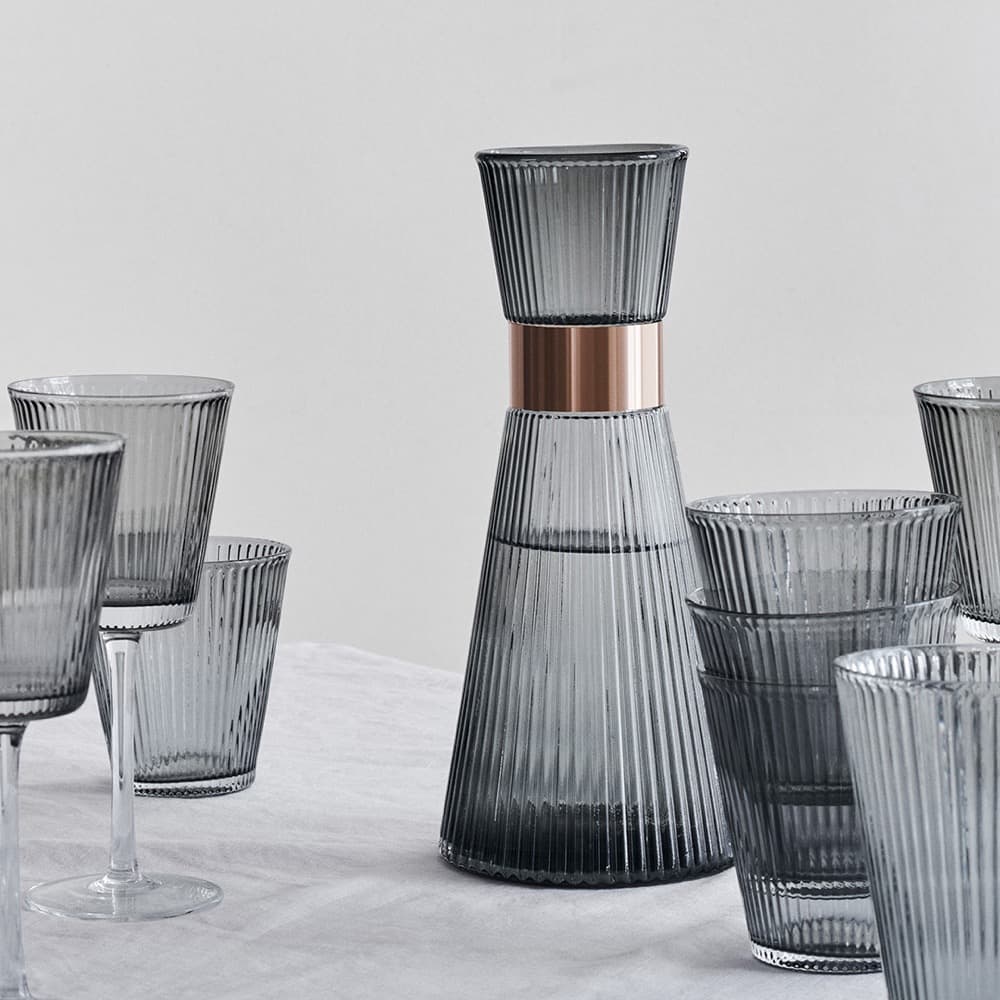 Grand Cru Nouveau Water Carafe Smoke H: 10" Ø: 4.5" 33.8 oz by Rosendahl - Image 4