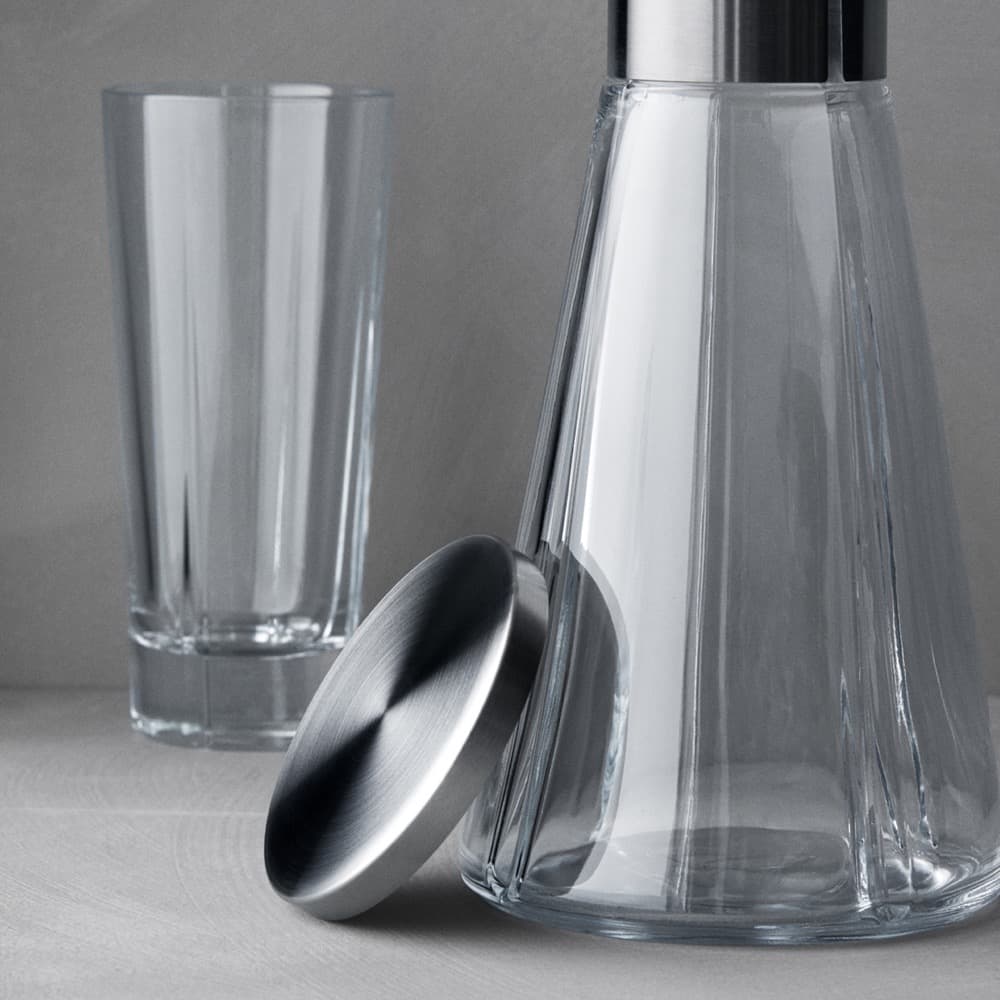 GC Water Carafe Design Erik Bagger Clear H: 10" Ø: 4.5" 30.4 oz by Rosendahl - Image 3
