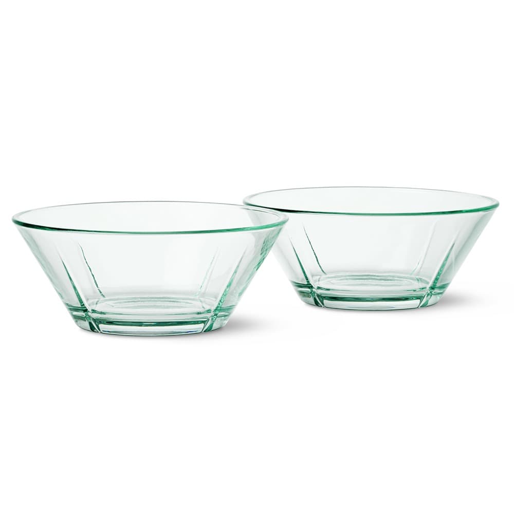 Grand Cru Recycled Glass Bowl Clear Green 2 Pcs H: 2.4" Ø: 5.9" 16.2 oz by Rosendahl