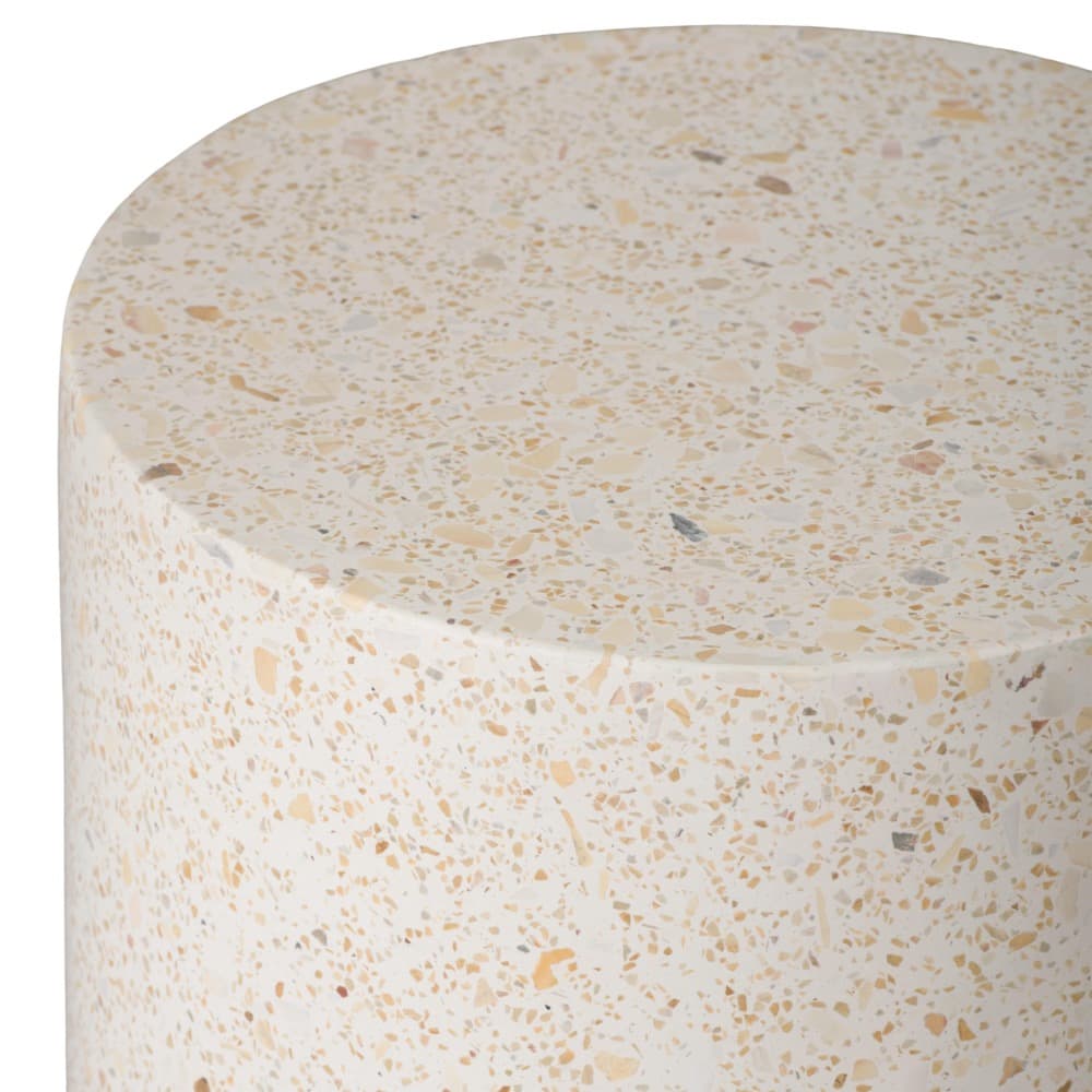 Cylinder Yellow Terrazzo Garden Stool by Emissary - Image 3