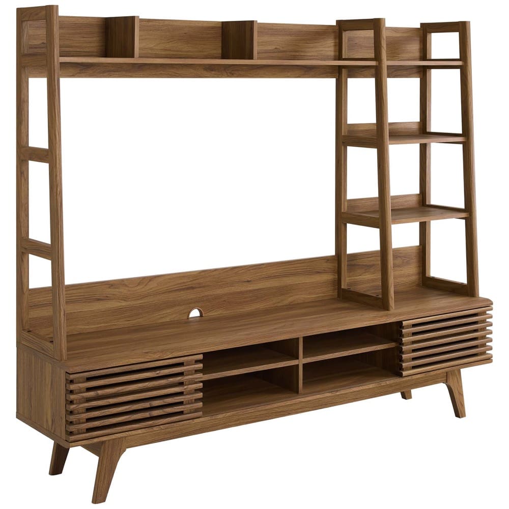 Render TV Stand Entertainment Center in Walnut by Modway