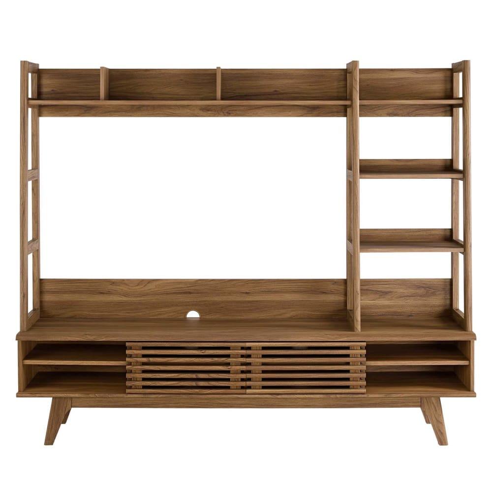 Render TV Stand Entertainment Center in Walnut by Modway - Image 7