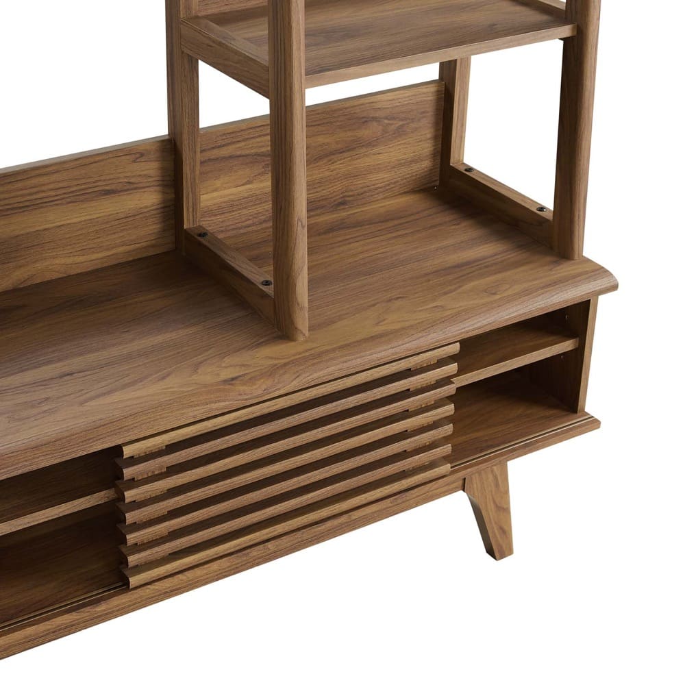 Render TV Stand Entertainment Center in Walnut by Modway - Image 5