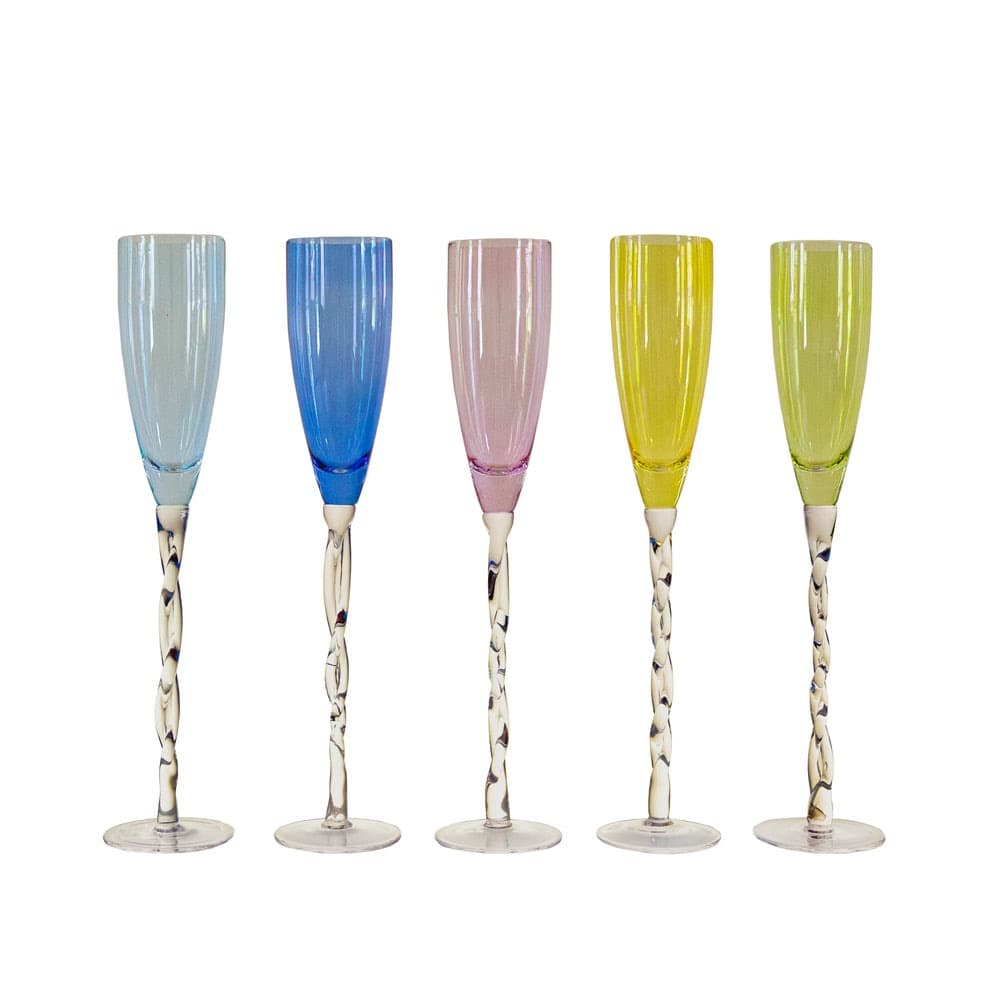 Adriana Cobalt Champagne Glass Set of 4 by Abigails - Image 2