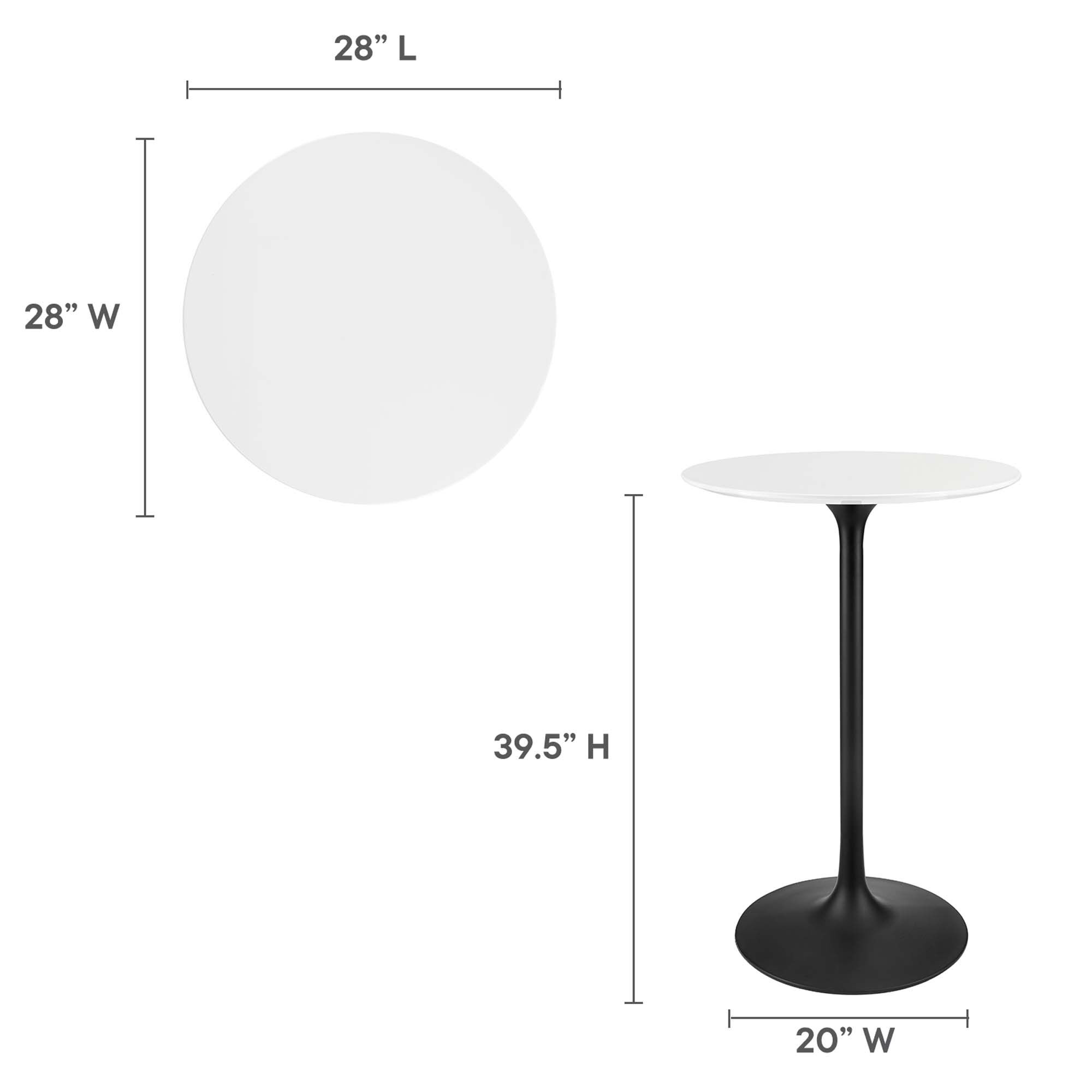 Lippa 28" Round Wood Bar Table by Modway - Image 3