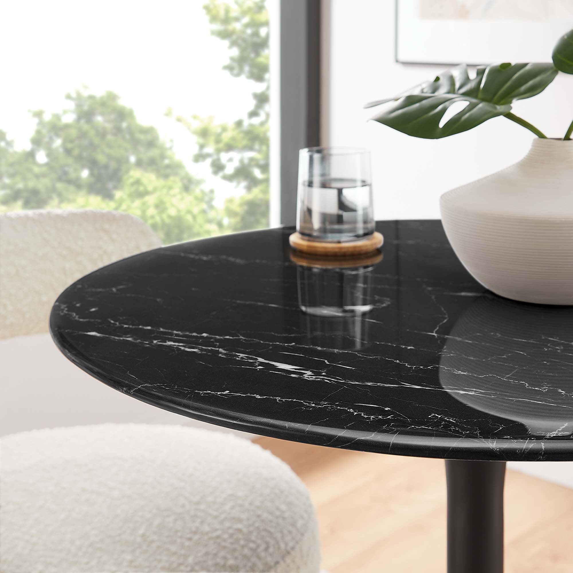 Lippa 28" Round Faux Marble Dining Table by Modway - Image 7