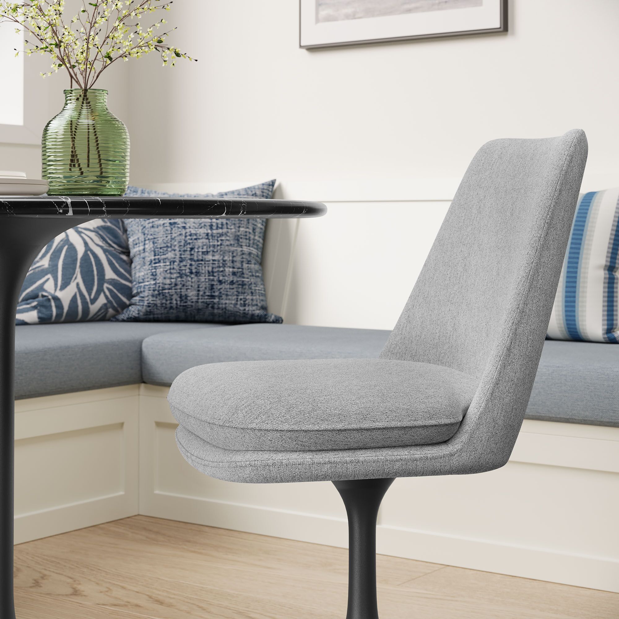Lippa Swivel Dining Upholstered Side Chair by Modway - Image 9