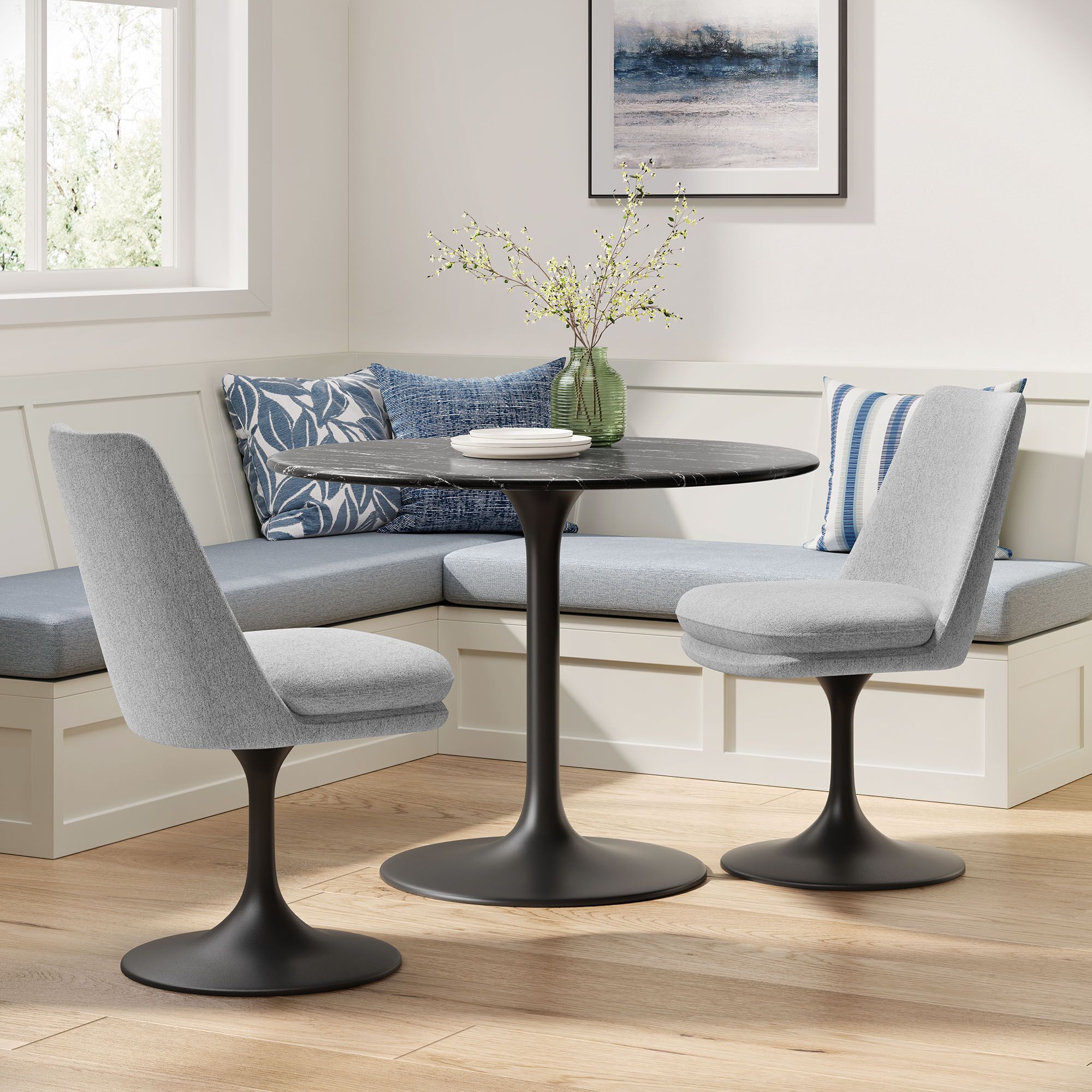 Lippa Swivel Dining Upholstered Side Chair by Modway - Image 10