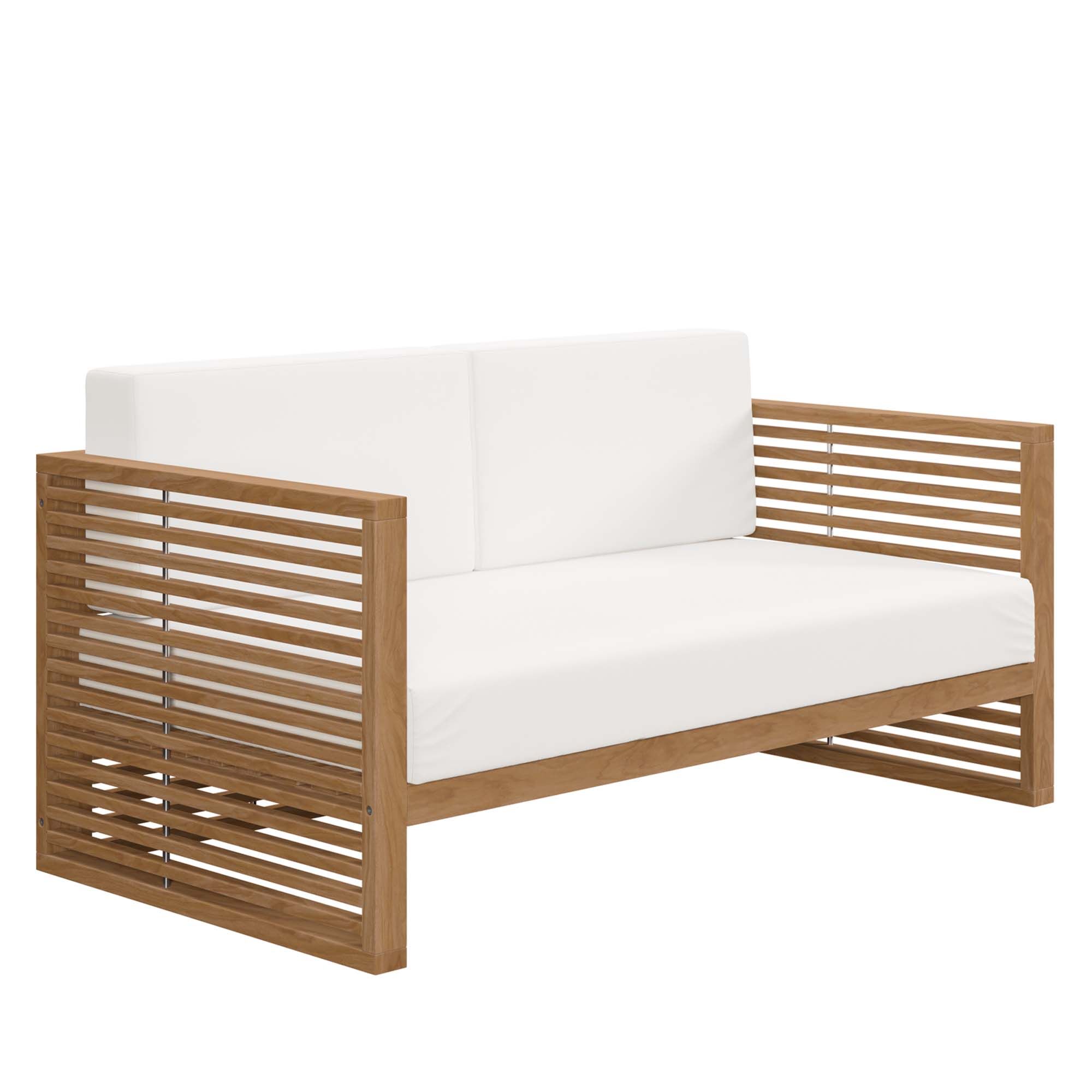 Carlsbad 6-Piece Teak Wood Outdoor Patio Set by Modway - Image 7