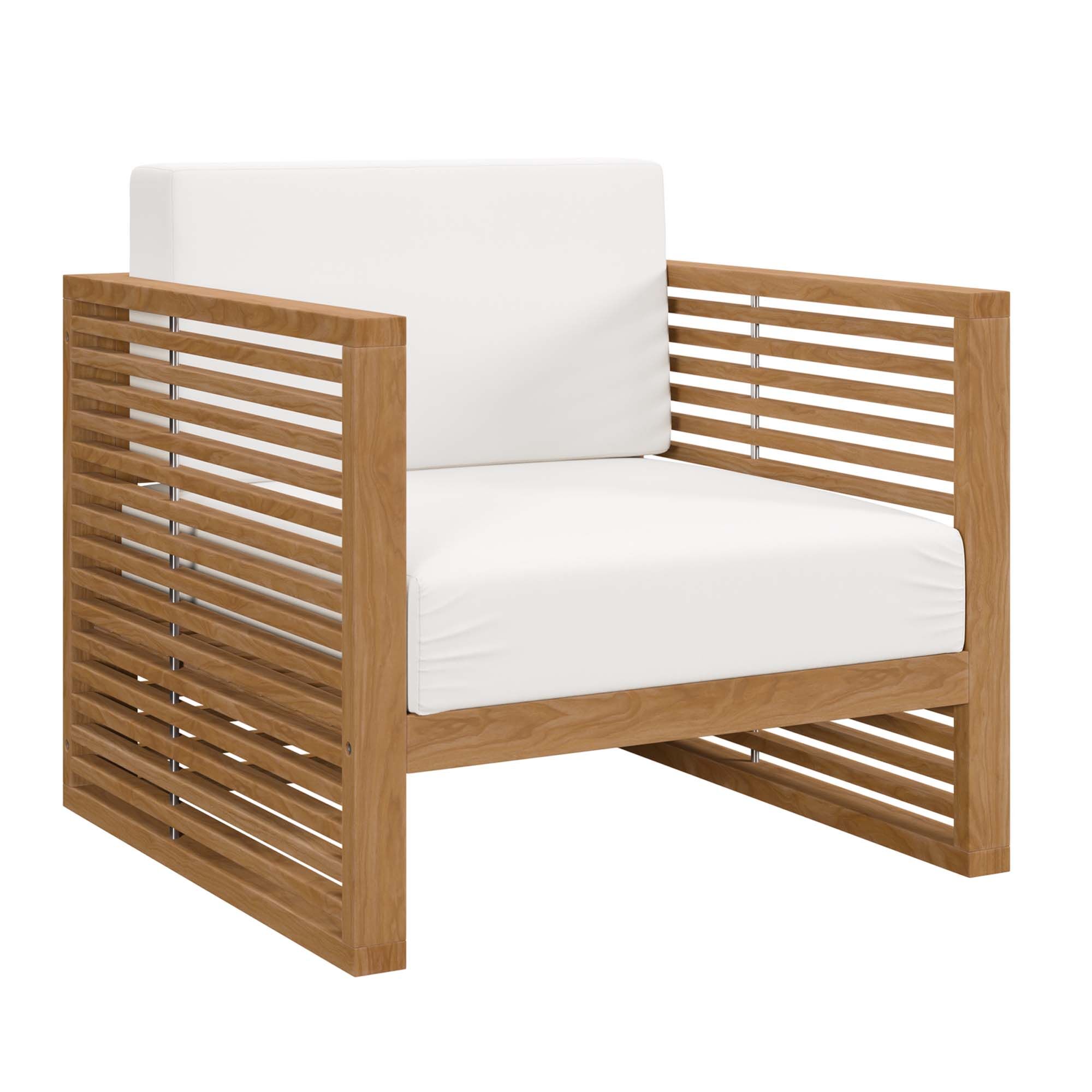 Carlsbad 6-Piece Teak Wood Outdoor Patio Set by Modway - Image 9