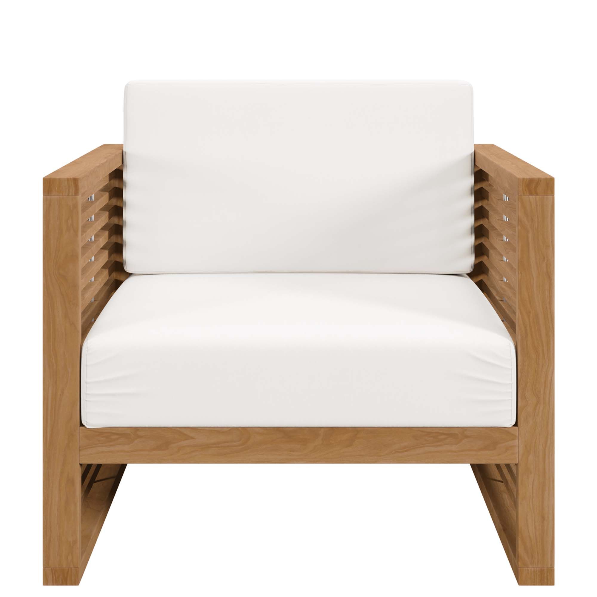 Carlsbad 6-Piece Teak Wood Outdoor Patio Set by Modway - Image 11