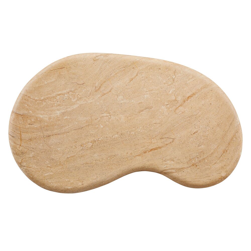 Elowen Indoor - Outdoor Patio Textured Faux Travertine Coffee Table in Travertine by Modway - Image 8