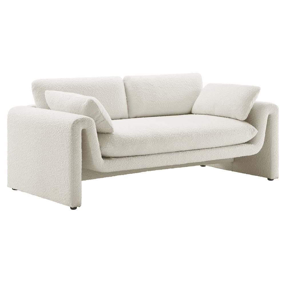 Waverly Boucle Fabric Sofa in Ivory by Modway