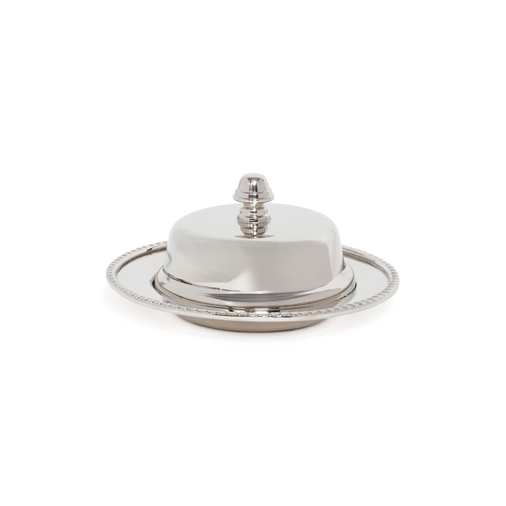 Parisian Butter Dish with Cover+Glass in Nickel by Zodax