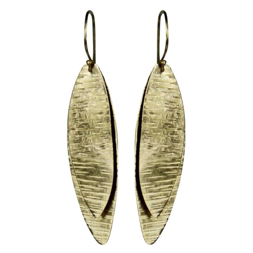 Brass Petals Earrings by Ora Ten