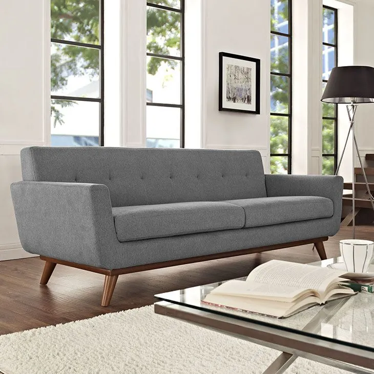 Engage Upholstered Fabric Sofa in Expectation Gray by Modway
