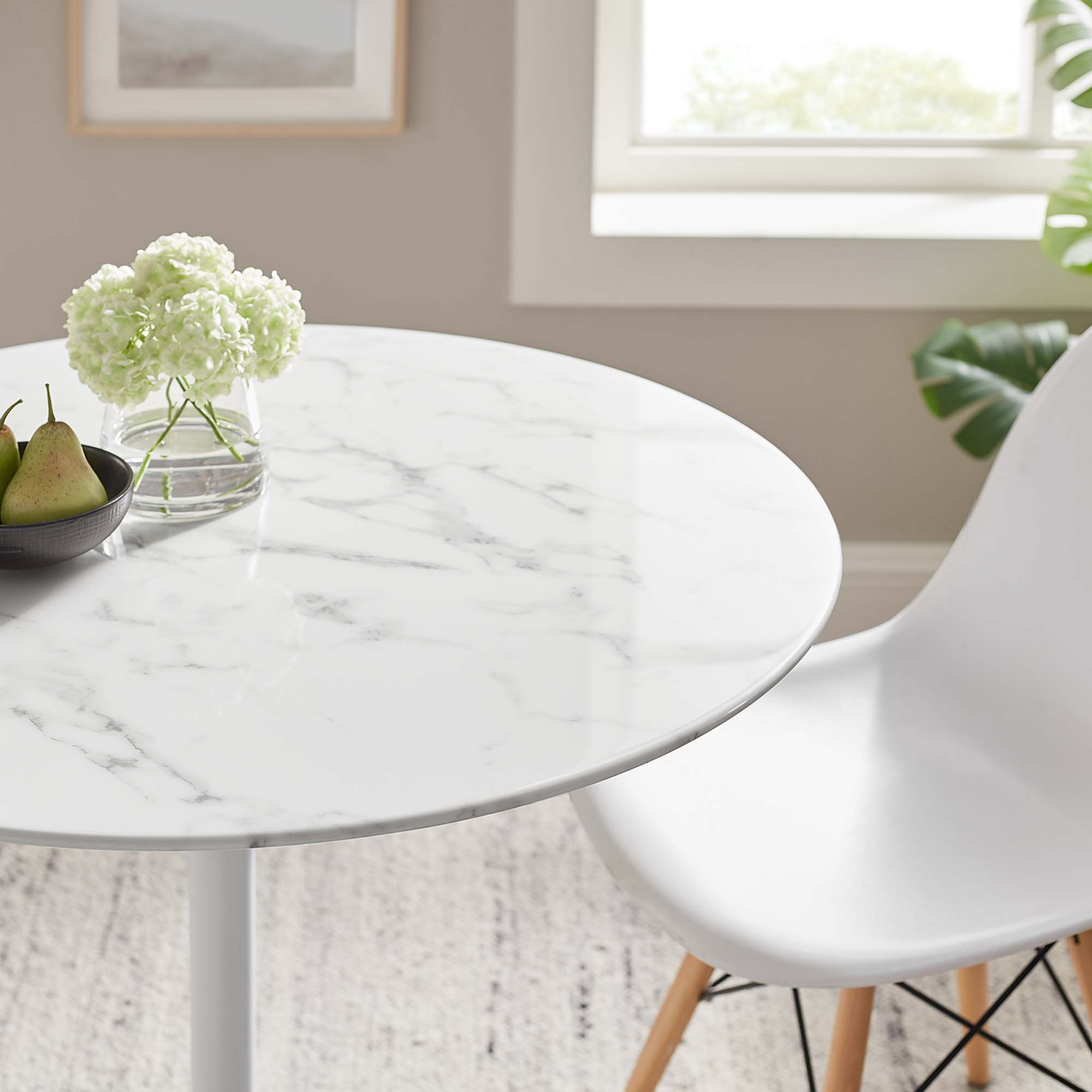 Lippa 36" Round Faux Marble Dining Table by Modway - Image 7