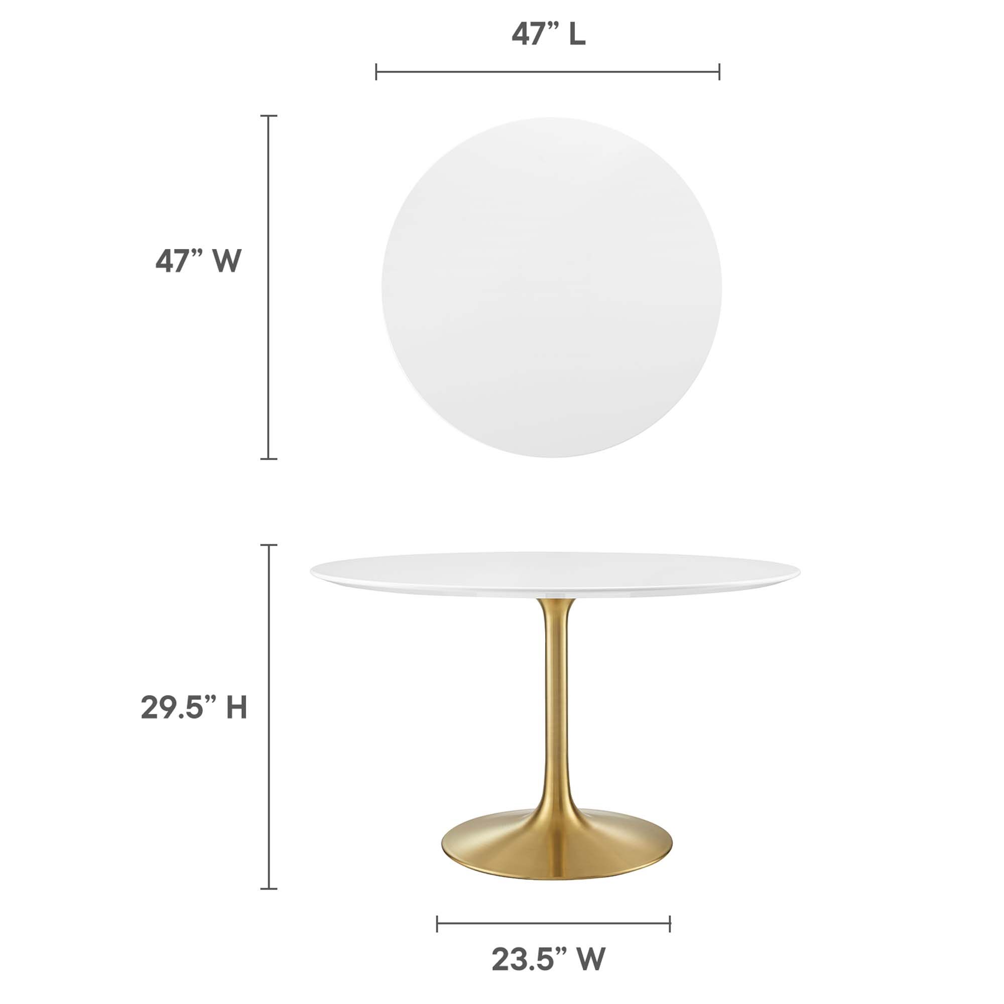 Lippa 48" Round Wood Dining Table by Modway - Image 5