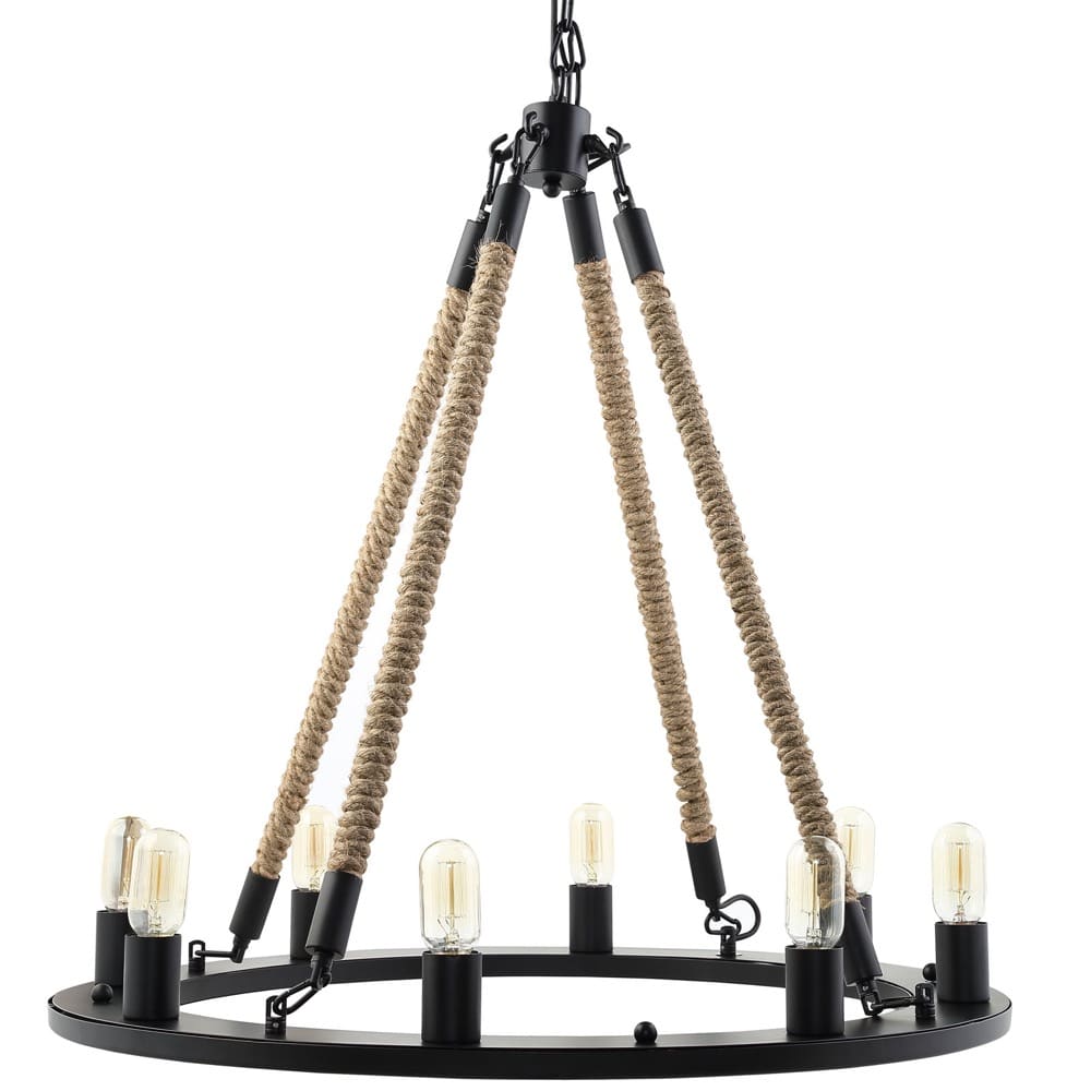 Encircle Chandelier in Black by Modway