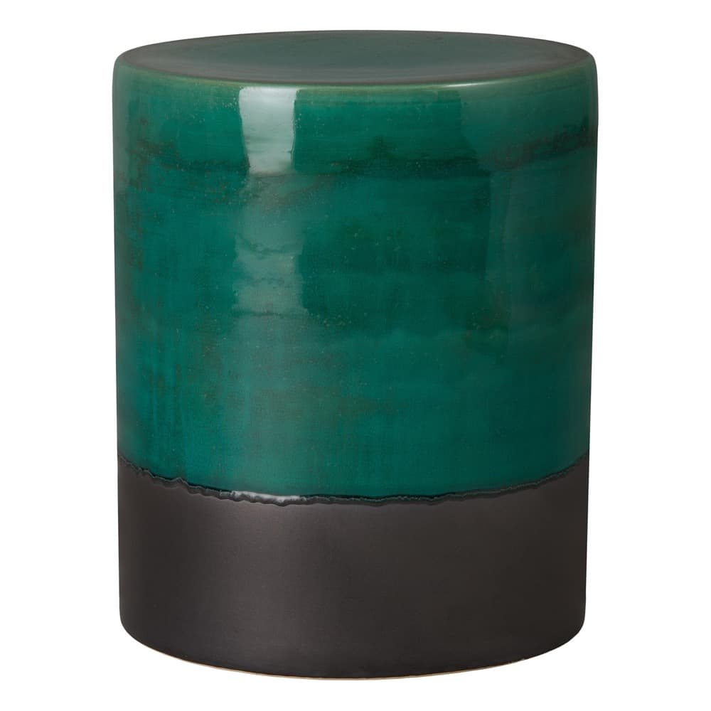Large Two-Tone Green Garden Stool by Emissary