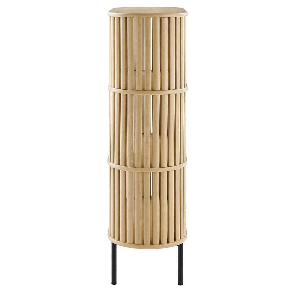 Fortitude Three Tier Display Cabinet in Oak by Modway - Image 2