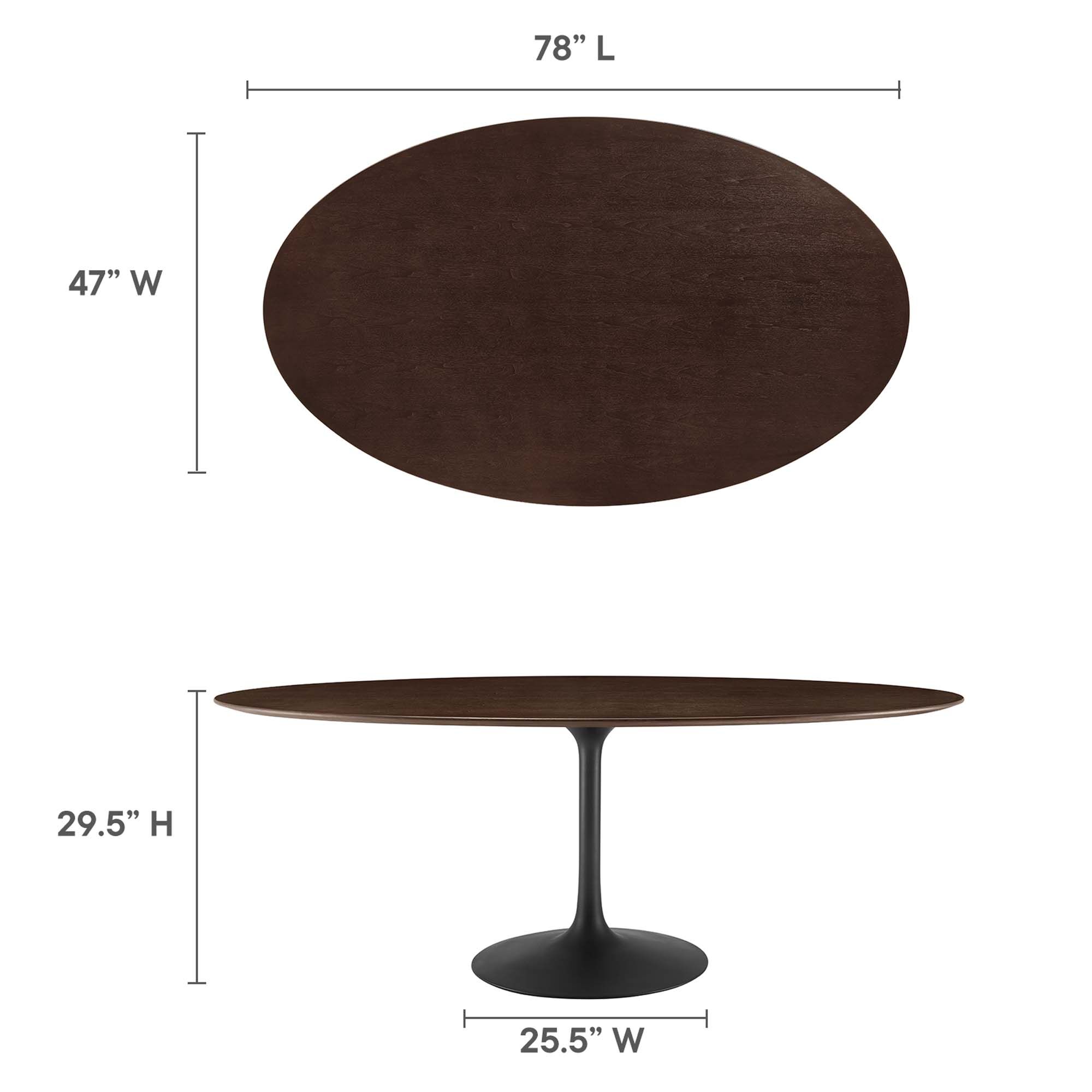 Lippa 78" Oval Wood Dining Table by Modway - Image 2