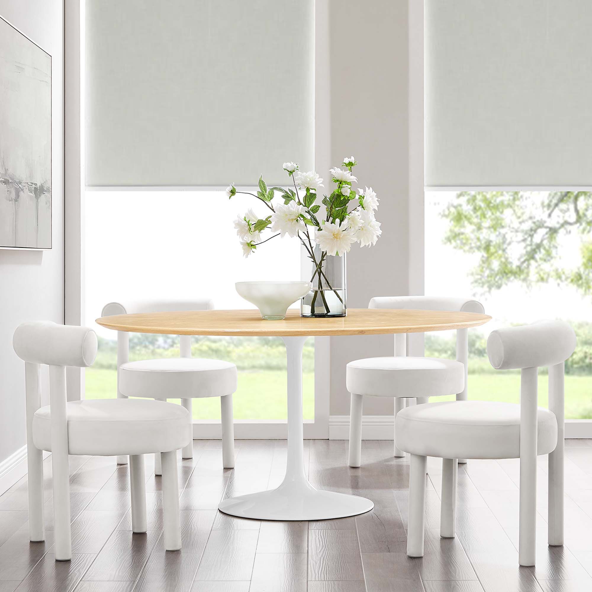 Lippa 60" Round Wood Dining Table by Modway - Image 6