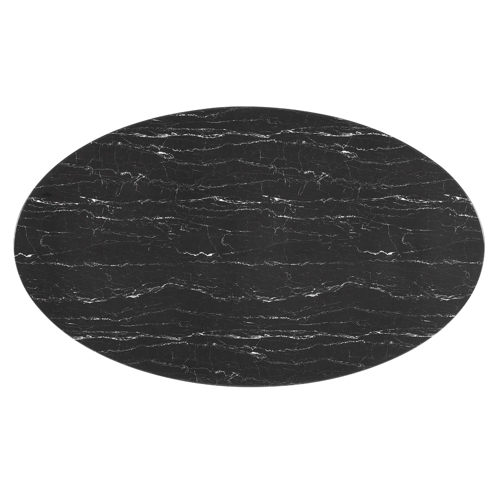 Lippa 78" Oval Faux Marble Dining Table by Modway - Image 4