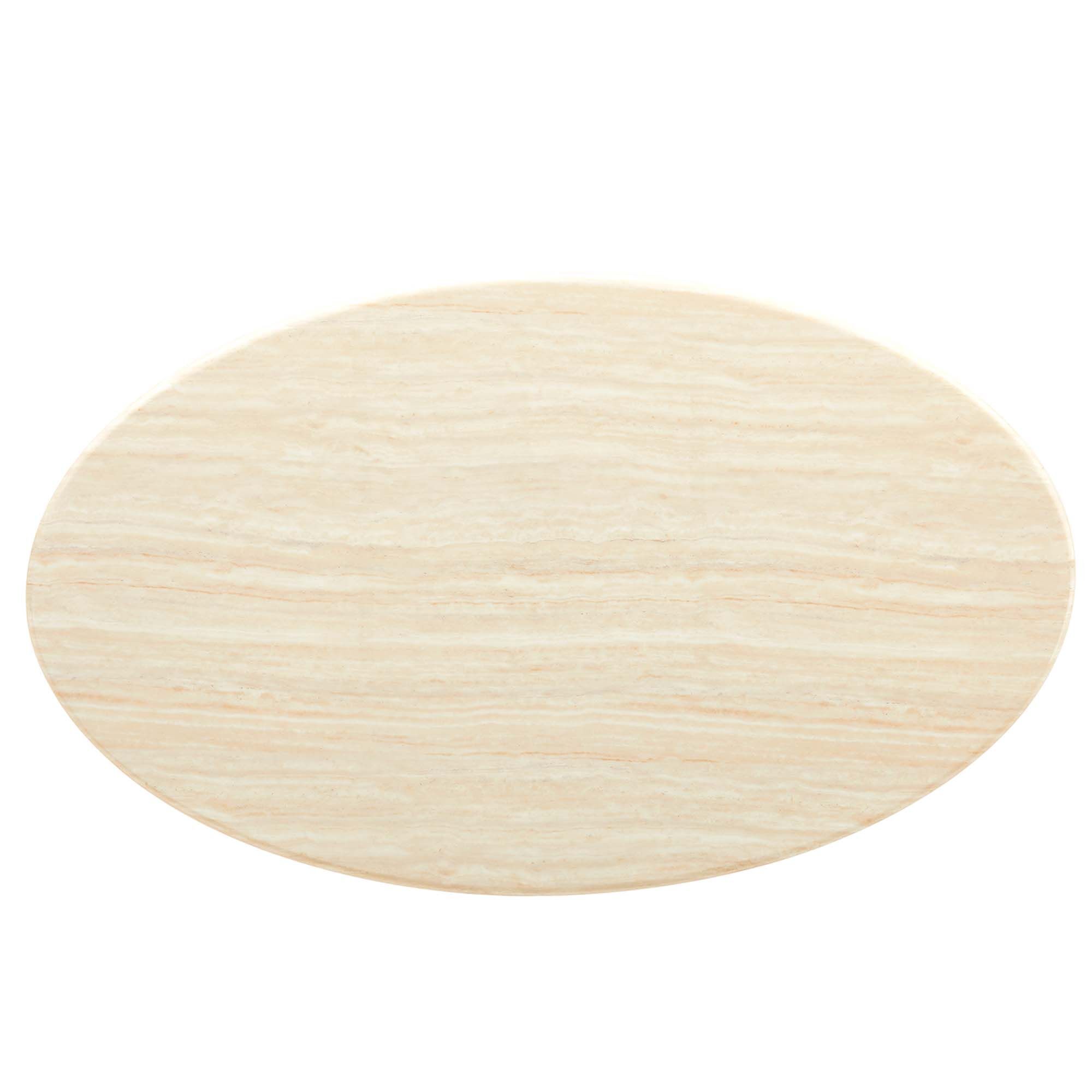 Lippa 60" Oval Faux Travertine Dining Table by Modway - Image 4