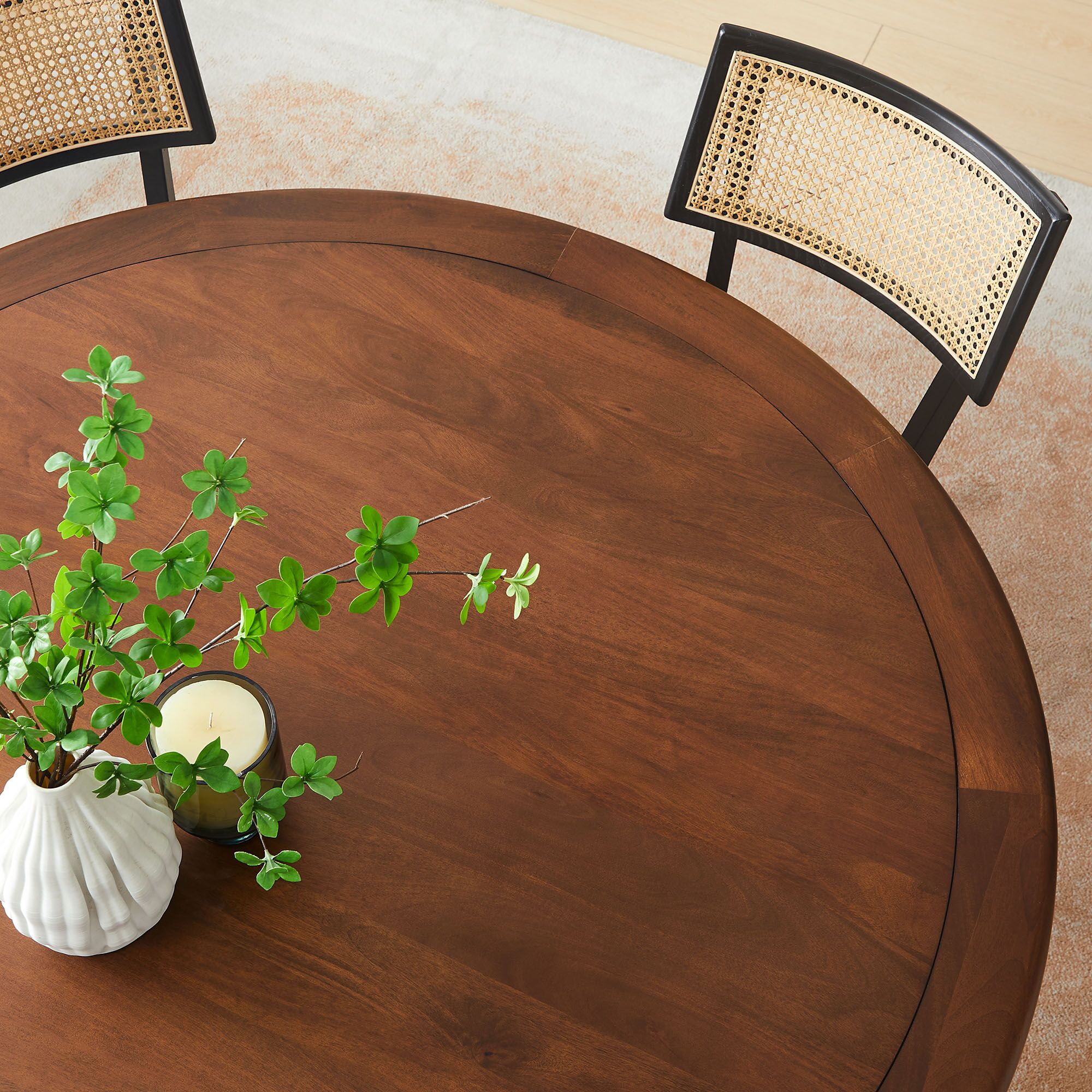 Lippa 60" Round Pedestal Solid Wood Dining Table by Modway - Image 6