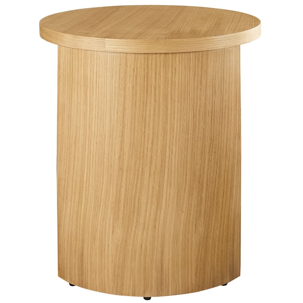 Aspect Round Wood End Table in Oak by Modway - Image 4