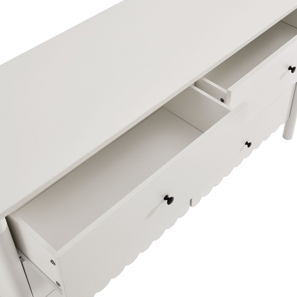 Emmeline Scalloped 6-Drawer Dresser in White by Modway - Image 7