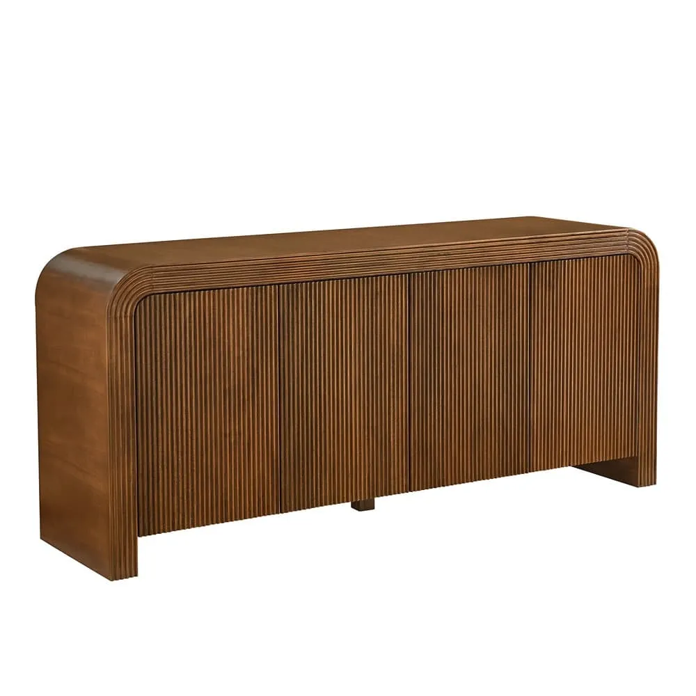 Waterflute 70" Fluted Sideboard Cabinet in Walnut by Modway