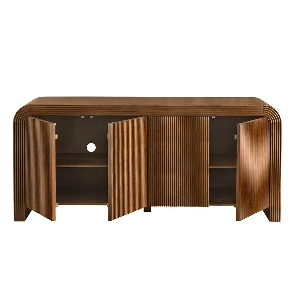 Waterflute 70" Fluted Sideboard Cabinet in Walnut by Modway - Image 6