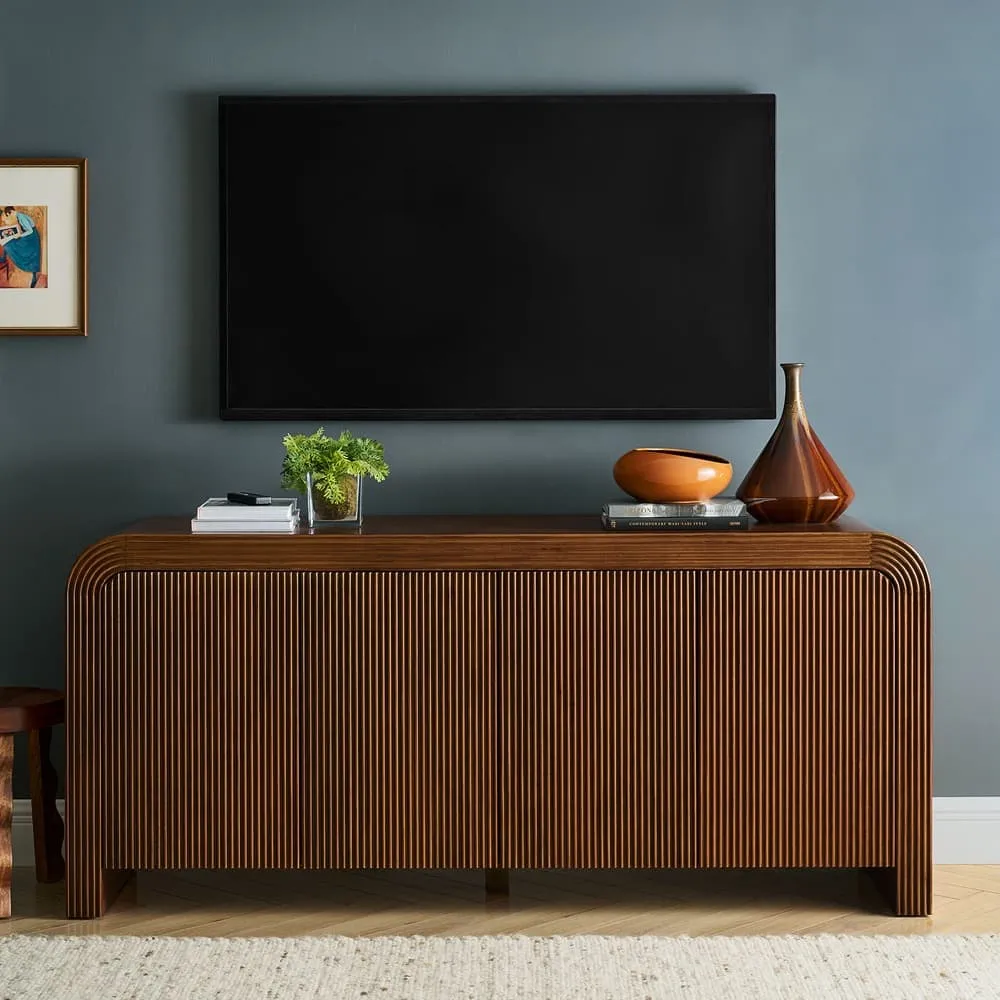 Waterflute 70" Fluted Sideboard Cabinet in Walnut by Modway - Image 9