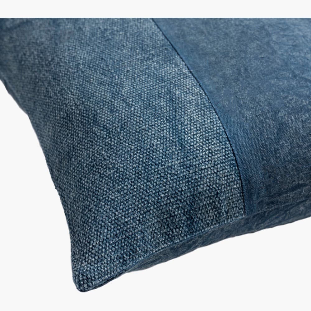 Washed Stripe Navy Pillow by Livabliss - Image 2