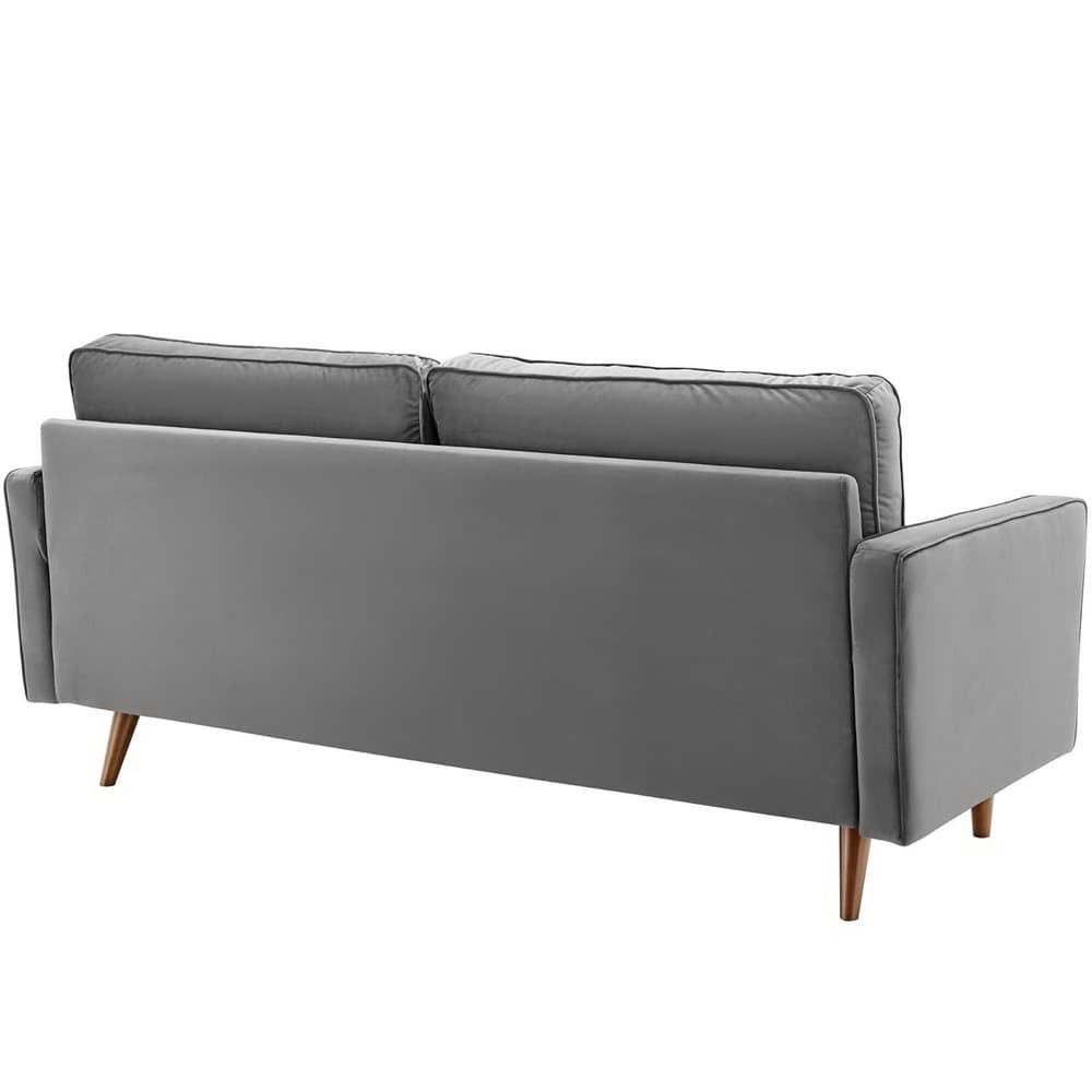 Valour Performance Velvet Sofa in Gray by Modway - Image 4