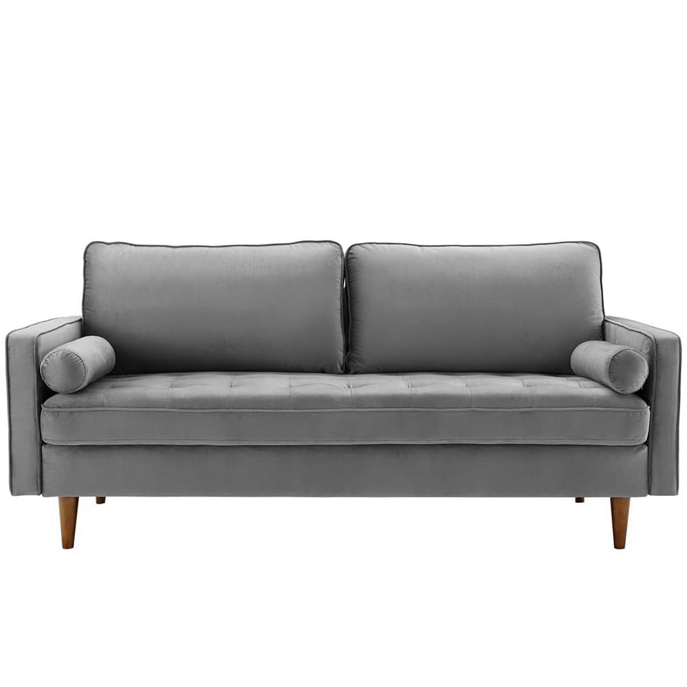 Valour Performance Velvet Sofa in Gray by Modway - Image 5