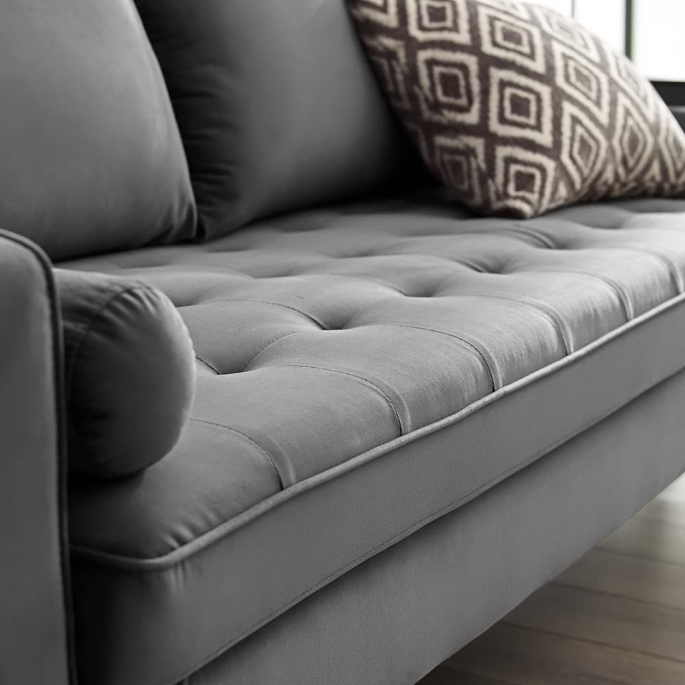 Valour Performance Velvet Sofa in Gray by Modway - Image 9