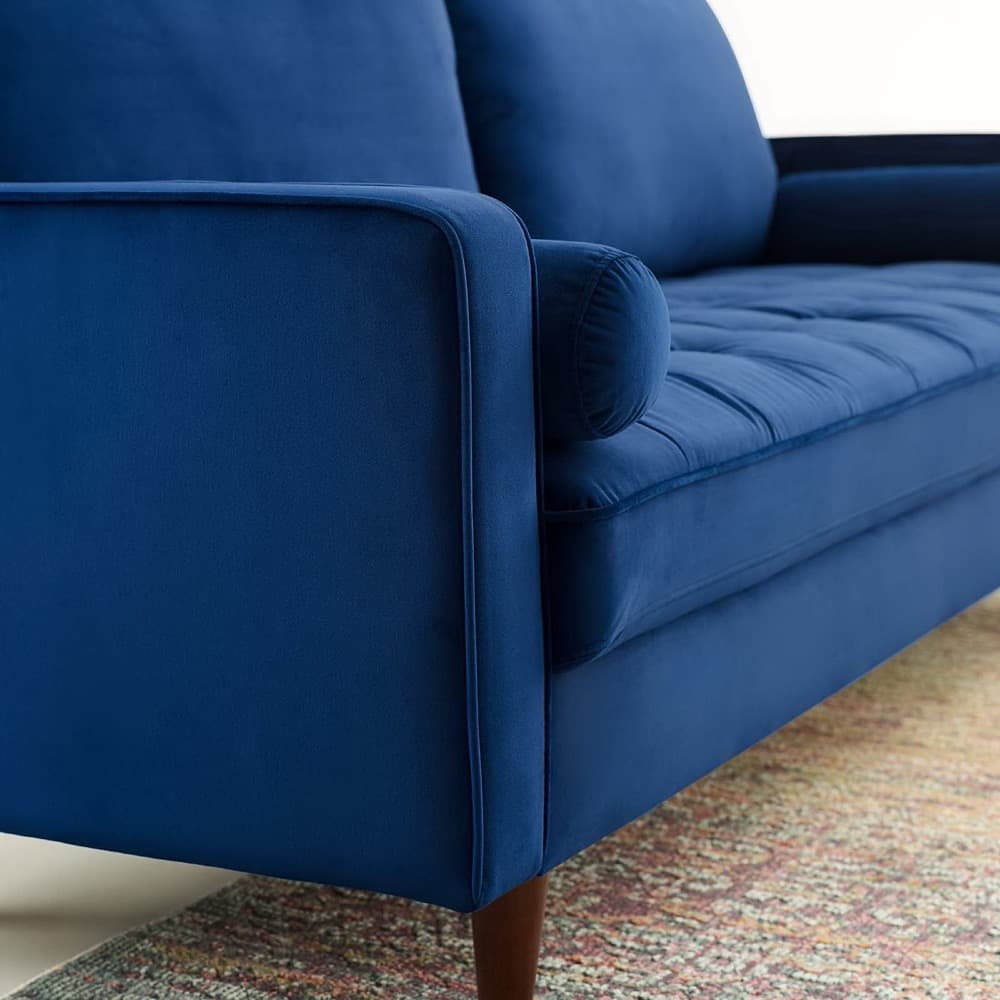 Valour Performance Velvet Sofa in Navy by Modway - Image 9