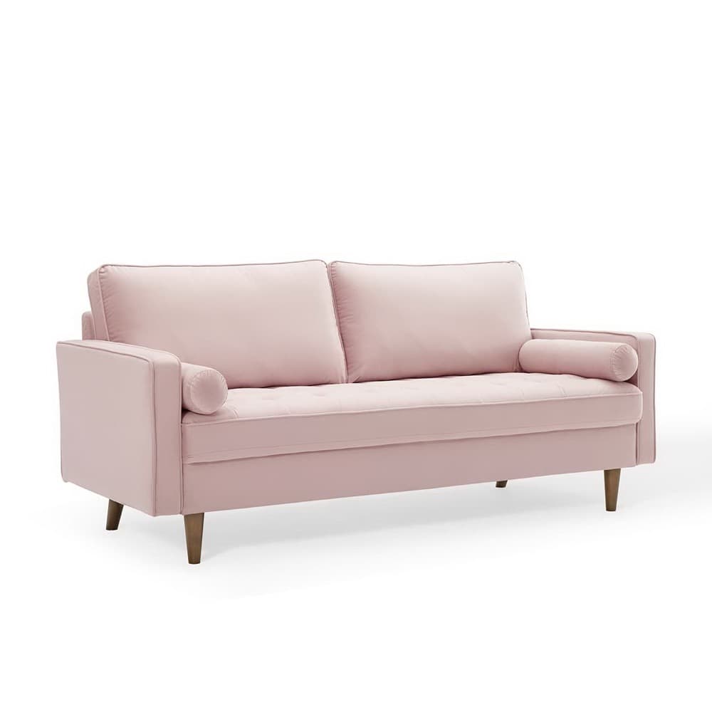 Valour Performance Velvet Sofa in Pink by Modway
